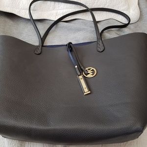 MK navy and gray bag